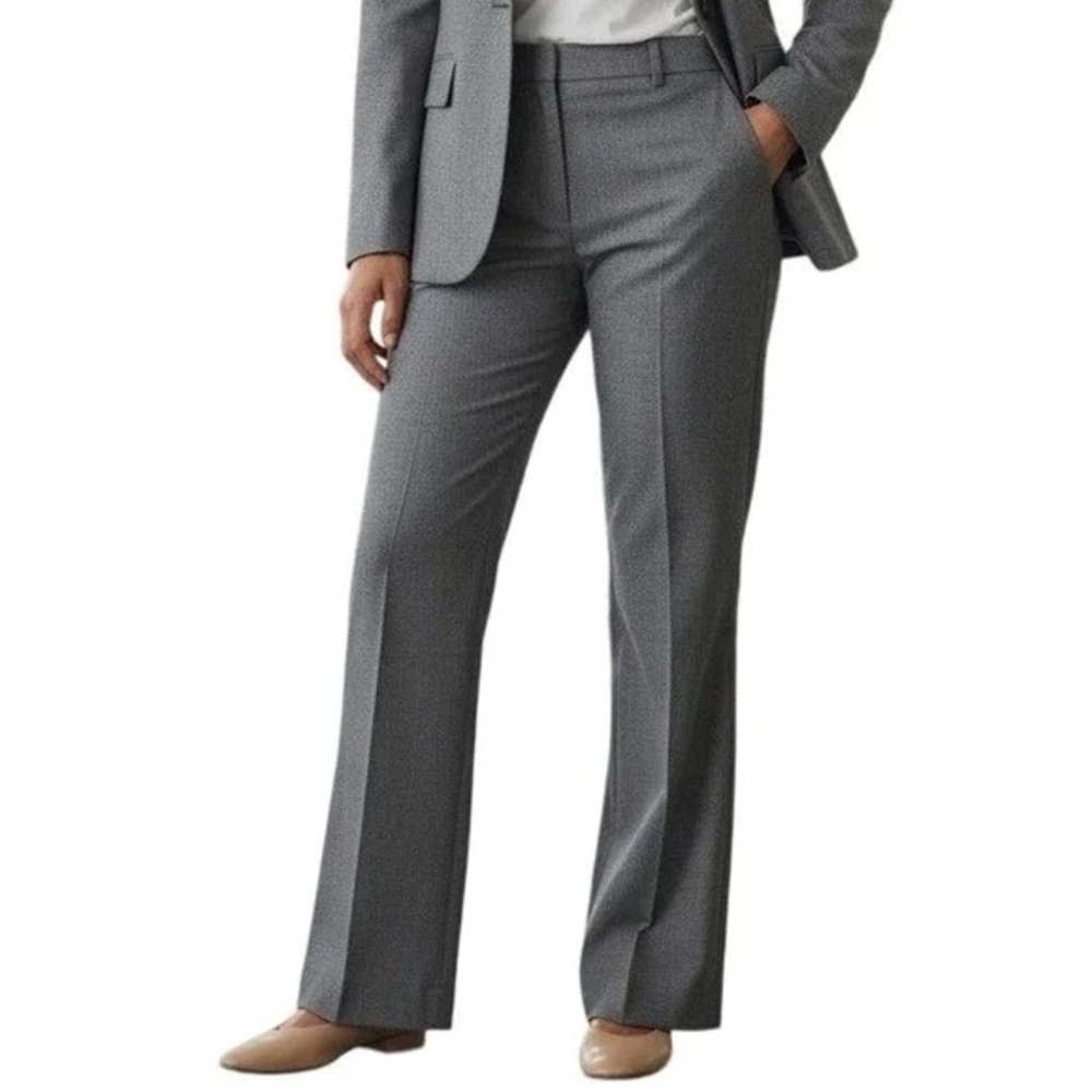 Banana Republic Martin Mid Rise Straight Leg Dress Pants Gray Women 0P NWT